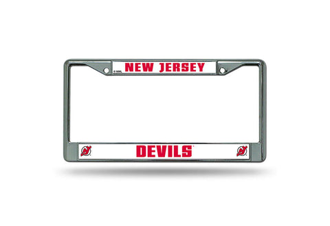 New Jersey Devils License Plate Frame Chrome - Special Order