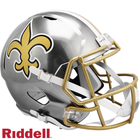 New Orleans Saints Helmet Riddell Replica Full Size Speed Style FLASH Alternate-0