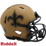 New Orleans Saints Helmet Riddell Replica Mini Speed Style Salute To Service 2023-0