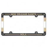 New Orleans Saints License Plate Frame Plastic Full Color Style