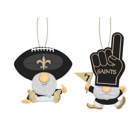 New Orleans Saints Ornament Gnome Fan 2 Pack-0