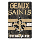 New Orleans Saints Sign 11x17 Wood Slogan Design-0