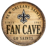 New Orleans Saints Sign Wood 14 Inch Round Barrel Top Design-0