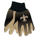 New Orleans Saints Two Tone Adult Size Gloves-0