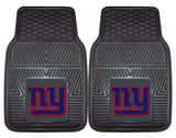 New York Giants Car Mats Heavy Duty 2 Piece Vinyl - Team Fan Cave