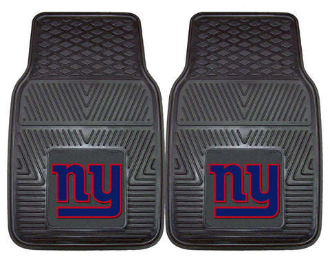 New York Giants Car Mats Heavy Duty 2 Piece Vinyl - Team Fan Cave