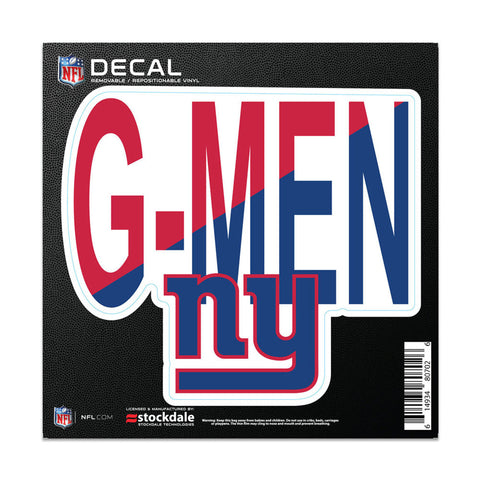 New York Giants Decal 6x6 All Surface Slogan-0