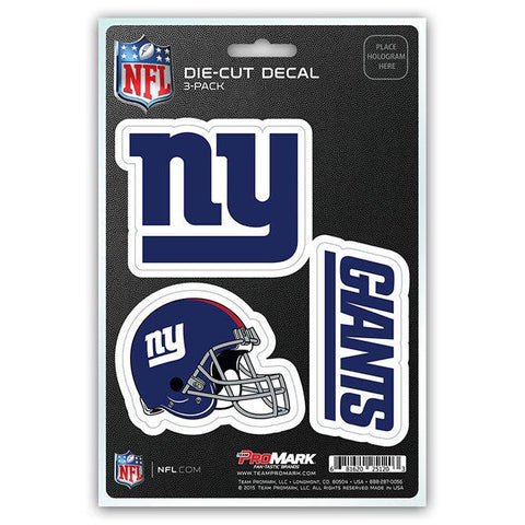 New York Giants Decal Die Cut Team 3 Pack - Team Fan Cave