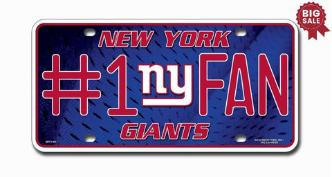 New York Giants License Plate #1 Fan - Team Fan Cave