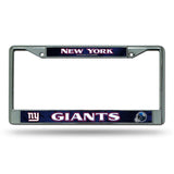 New York Giants License Plate Frame Chrome Printed Insert