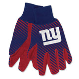 New York Giants Two Tone Adult Size Gloves-0