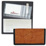 New York Islanders Leather/Nylon Embossed Checkbook Cover - Team Fan Cave