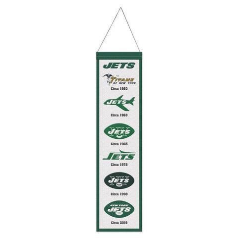 New York Jets Banner Wool 8x32 Heritage Evolution Design-0