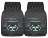 New York Jets Car Mats Heavy Duty 2 Piece Vinyl - Special Order