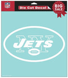 New York Jets Decal 8x8 Die Cut White - Team Fan Cave