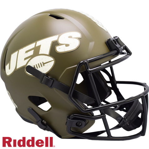 New York Jets Helmet Riddell Replica Full Size Speed Style Salute To Service-0