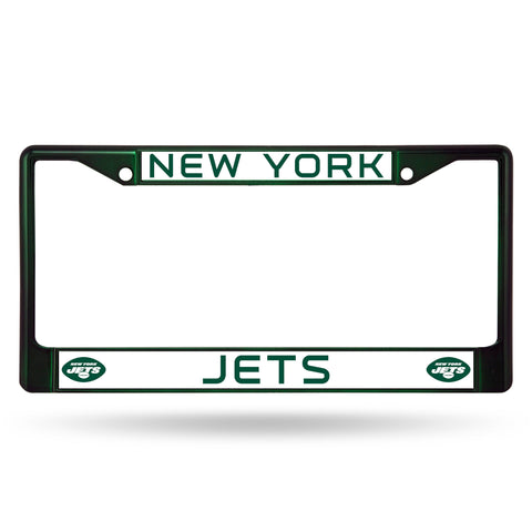 New York Jets License Plate Frame Metal Dark Green - Team Fan Cave