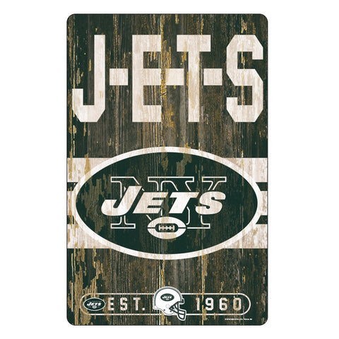 New York Jets Sign 11x17 Wood Slogan Design-0