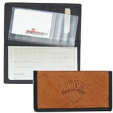 New York Knicks Leather/Nylon Embossed Checkbook Cover - Team Fan Cave