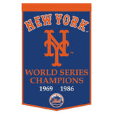 New York Mets Banner Wool 24x38 Dynasty Champ Design - Special Order-0