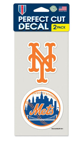 New York Mets Set of 2 Die Cut Decals - Team Fan Cave