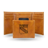 New York Rangers Wallet Trifold Laser Engraved