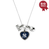 New York Yankees Necklace Charmed Sport Love Baseball - Team Fan Cave