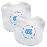 North Carolina Tar Heels Baby Bib 2 Pack-0