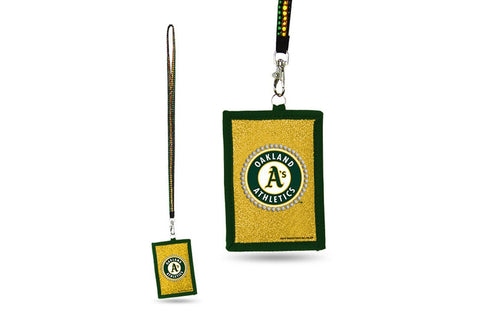 Oakland Athletics Wallet Beaded Lanyard Style - Team Fan Cave