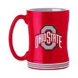 Ohio State Buckeyes Coffee Mug 14oz Sculpted Relief Team Color-0