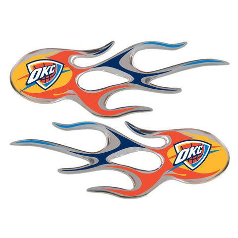 Oklahoma City Thunder Decal 5x2 Micro Flames Graphics 2 Pack - Team Fan Cave