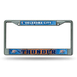 Oklahoma City Thunder License Plate Frame Chrome Printed Insert