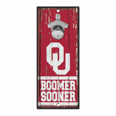 Oklahoma Sooners Sign Wood 5x11 Bottle Opener