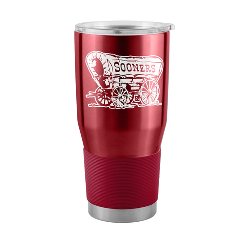 Oklahoma Sooners Travel Tumbler 30oz Stainless Steel-0