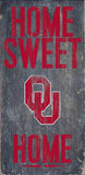 Oklahoma Sooners Wood Sign - Home Sweet Home 6"x12" - Team Fan Cave