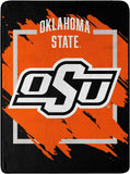 Oklahoma State Cowboys Blanket 46x60 Micro Raschel Dimensional Design Rolled-0