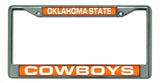 Oklahoma State Cowboys Laser Cut Chrome License Plate Frame