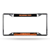 Oklahoma State Cowboys License Plate Frame Chrome EZ View - Team Fan Cave