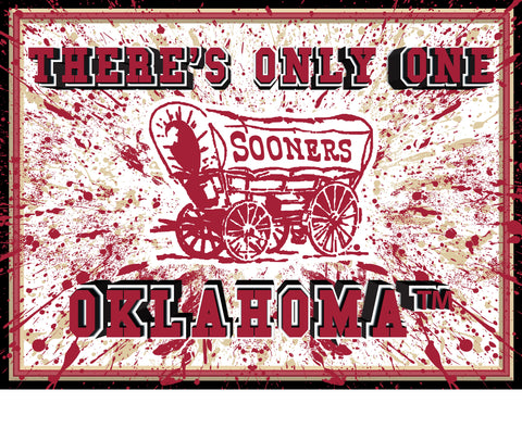 Oklahoma Sooners 3D Art Print 12x16 Splatter-0