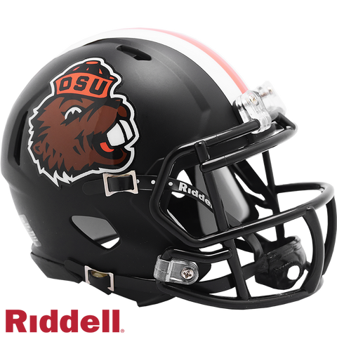 Oregon State Beavers Helmet Riddell Replica Mini Speed Style Satin Black-0