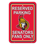 Ottawa Senators Sign 12x18 Plastic Reserved Parking Style CO - Team Fan Cave