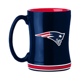 New England Patriots Coffee Mug 14oz Sculpted Relief Team Color-0