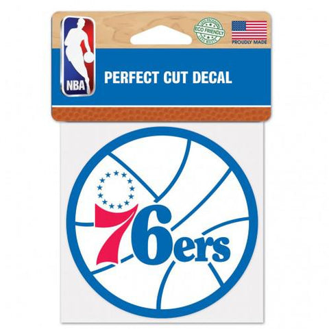 Philadelphia 76ers Decal 4x4 Perfect Cut Color Special Order - Team Fan Cave