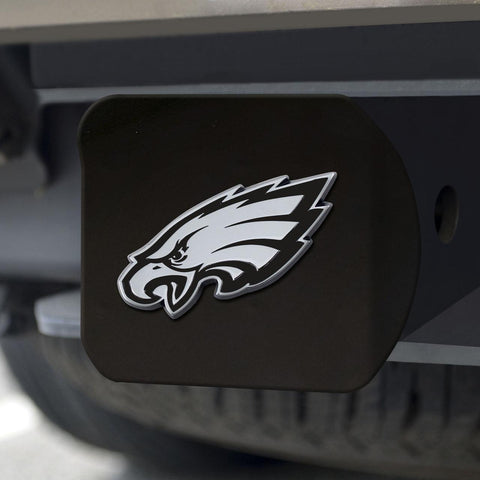 Philadelphia Eagles Hitch Cover Chrome Emblem on Black - Special Order