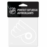 Philadelphia Flyers Decal 4x4 Perfect Cut White