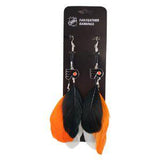 Philadelphia Flyers Team Color Feather Earrings - Team Fan Cave