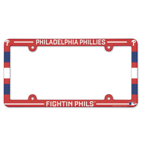 Philadelphia Phillies License Plate Frame Plastic Full Color Style-0