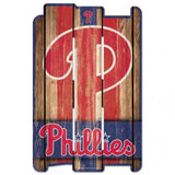 Philadelphia Phillies Sign 11x17 Wood Fence Style-0