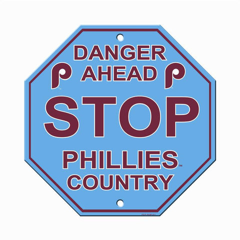 Philadelphia Phillies Sign 12x12 Plastic Stop Style Retro - Team Fan Cave