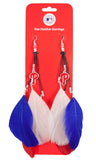 Philadelphia Phillies Team Color Feather Earrings - Team Fan Cave